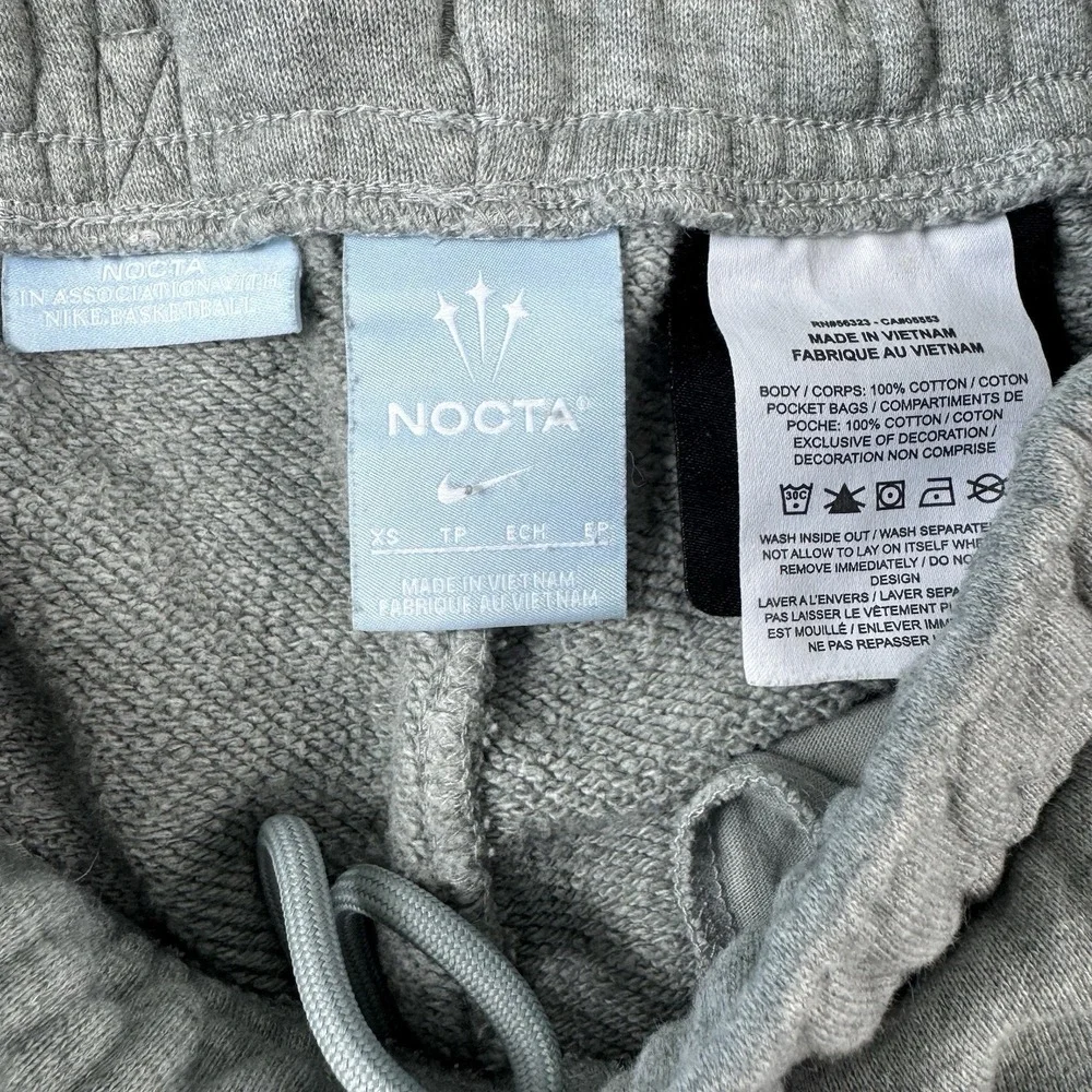 Nike X Nocta Gray Cotton‎ Stretch Men's Jogger Sweatpant Size XS